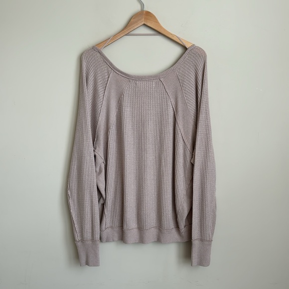WE THE FREE Santa Clara Thermal Long Sleeve Waffle Knit Top — medium - Picture 9 of 11
